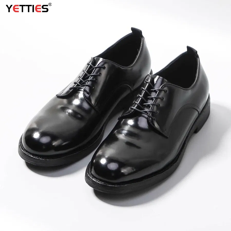 Color: black, Shoe Size: 40 - Men's Luxury Horsehide Oxford Shoes - Handcrafted Goodyear Welt Dress Shoes for Business/Wedding, Premium Formal Leather Shoes w