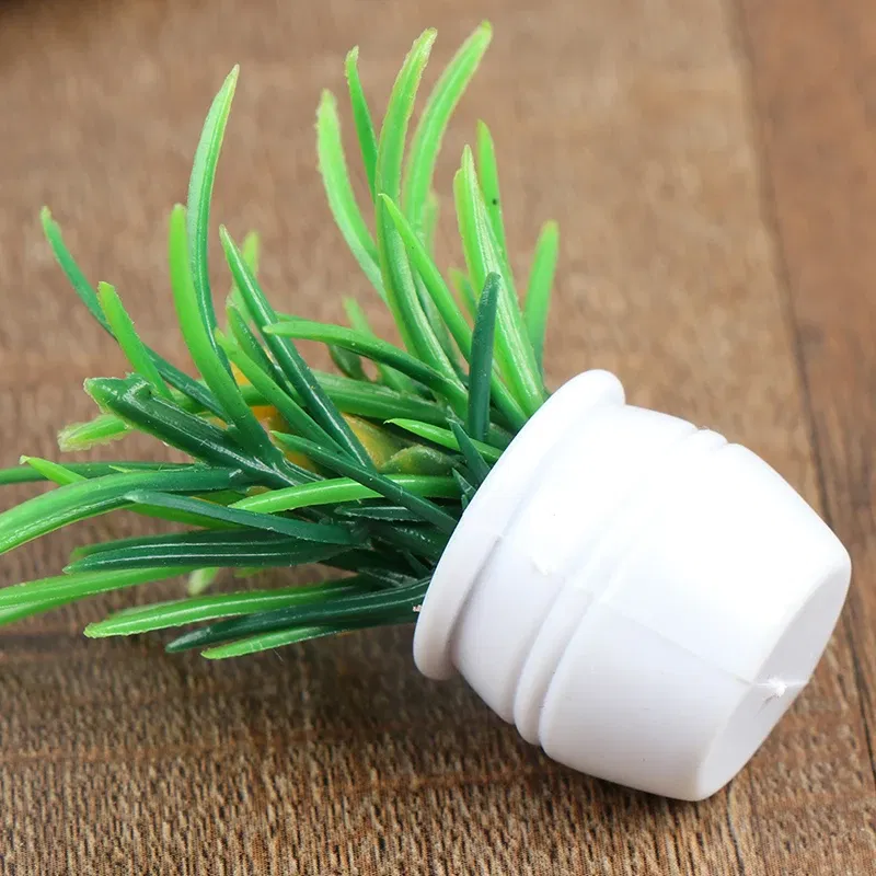 5pcs 1:12 Dollhouse Miniature Green Plant Pot Furniture Home Decor Accessories