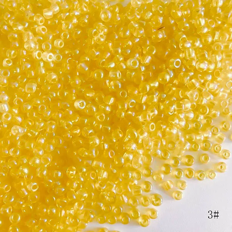 Color: green, Item Diameter: 4mm - 2mm 3mm 4mm Glass Seed Loose Beads Small Charms DIY Craft Bracelet Beads for Jewelry Making Supplies Necklace Accessories