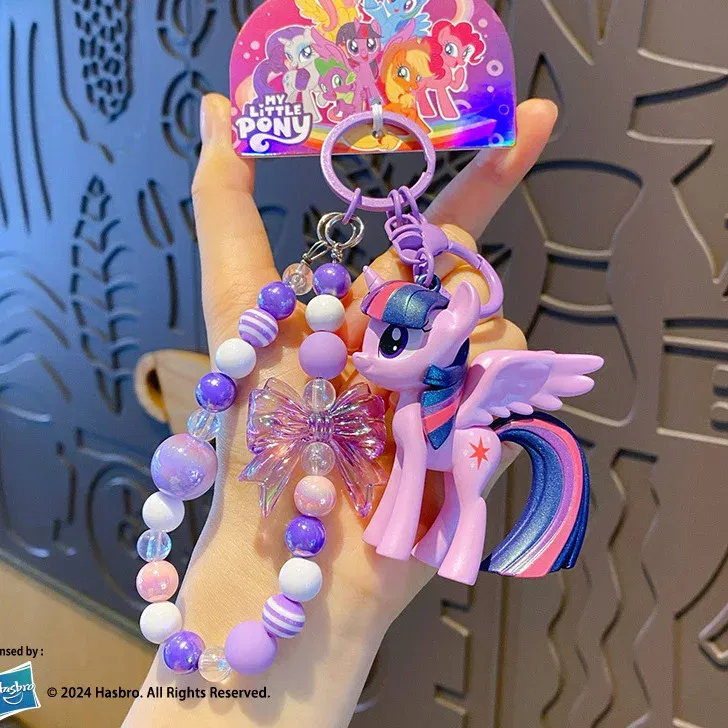 Color: Silver, Ships From: CHINA - Cartoon My Little Pony Toy Keychain Twilight Sparkle Pinkamena Diane Pie Fluttershy Rarity Rainbow Dash Key Buckle Keyring Gift