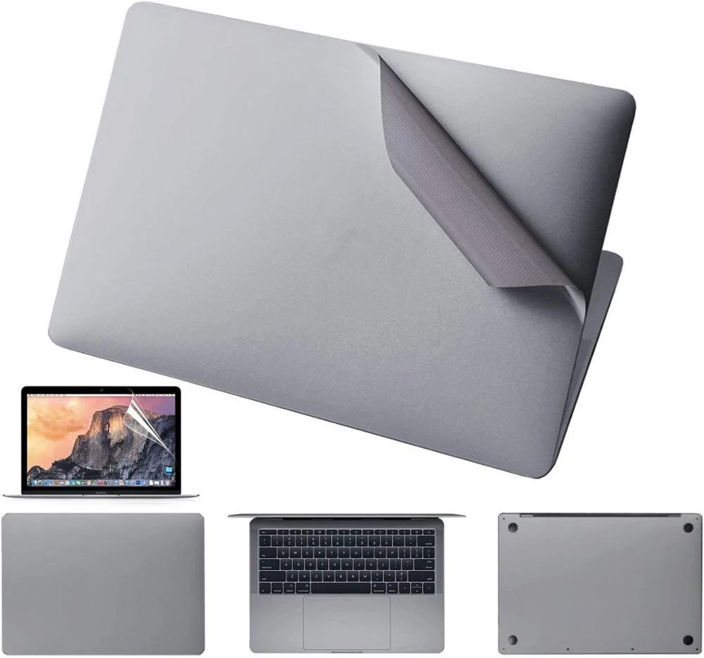 Color: GRAY, Application Laptop Size: 13" (Pro) - Body Guard Protective Vinyl Decal Case Cover Skin For Apple Macbook Pro16" A2780 13" 15" A2681 A2779 A2485 Top/Bottom/Palmguard