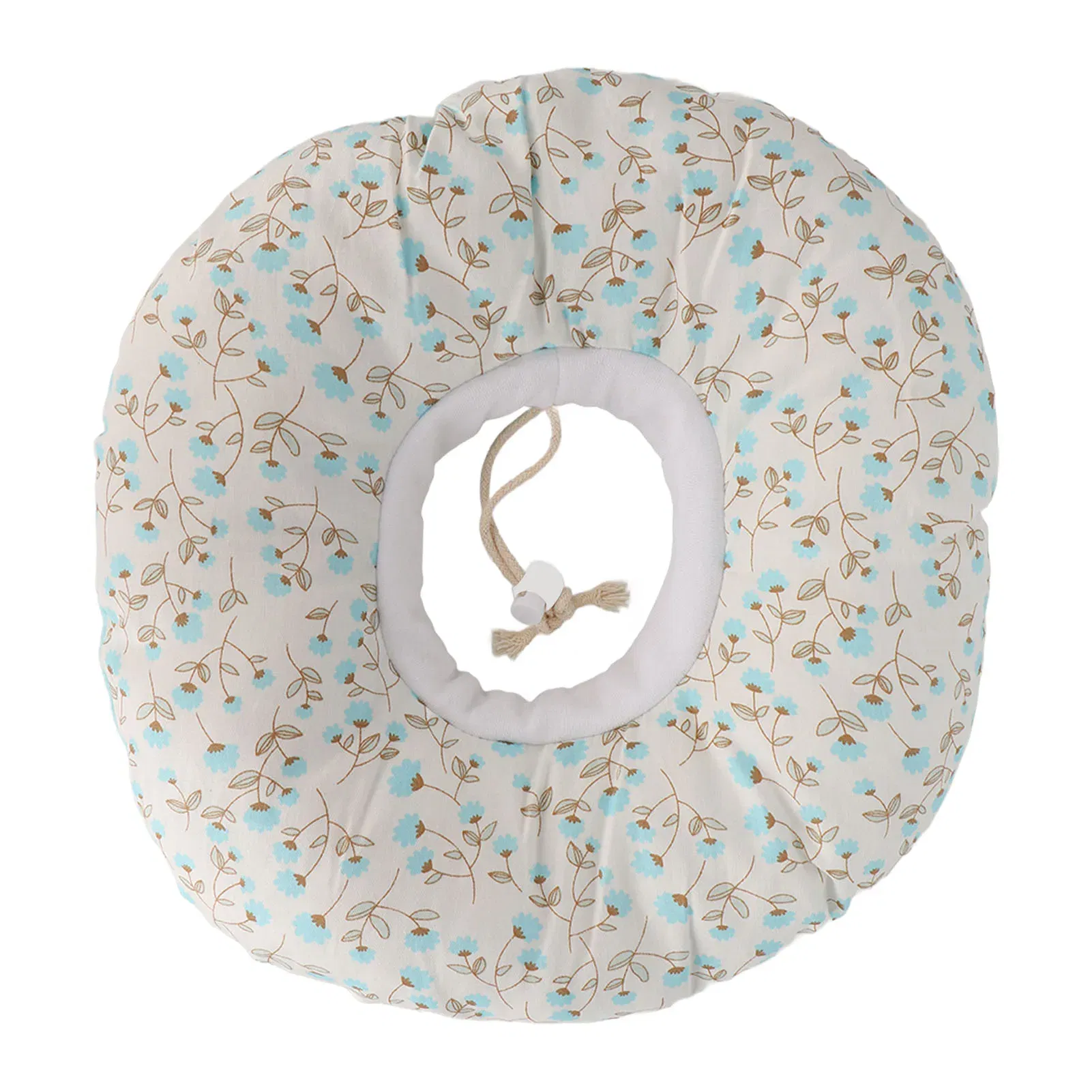 Color: Silver - Ear Pillow Breathable Cotton Piercing Ear Care Pillow Ear Hole Guard Neck Support Side Sleeping Pillow Donut Cushion with Hole