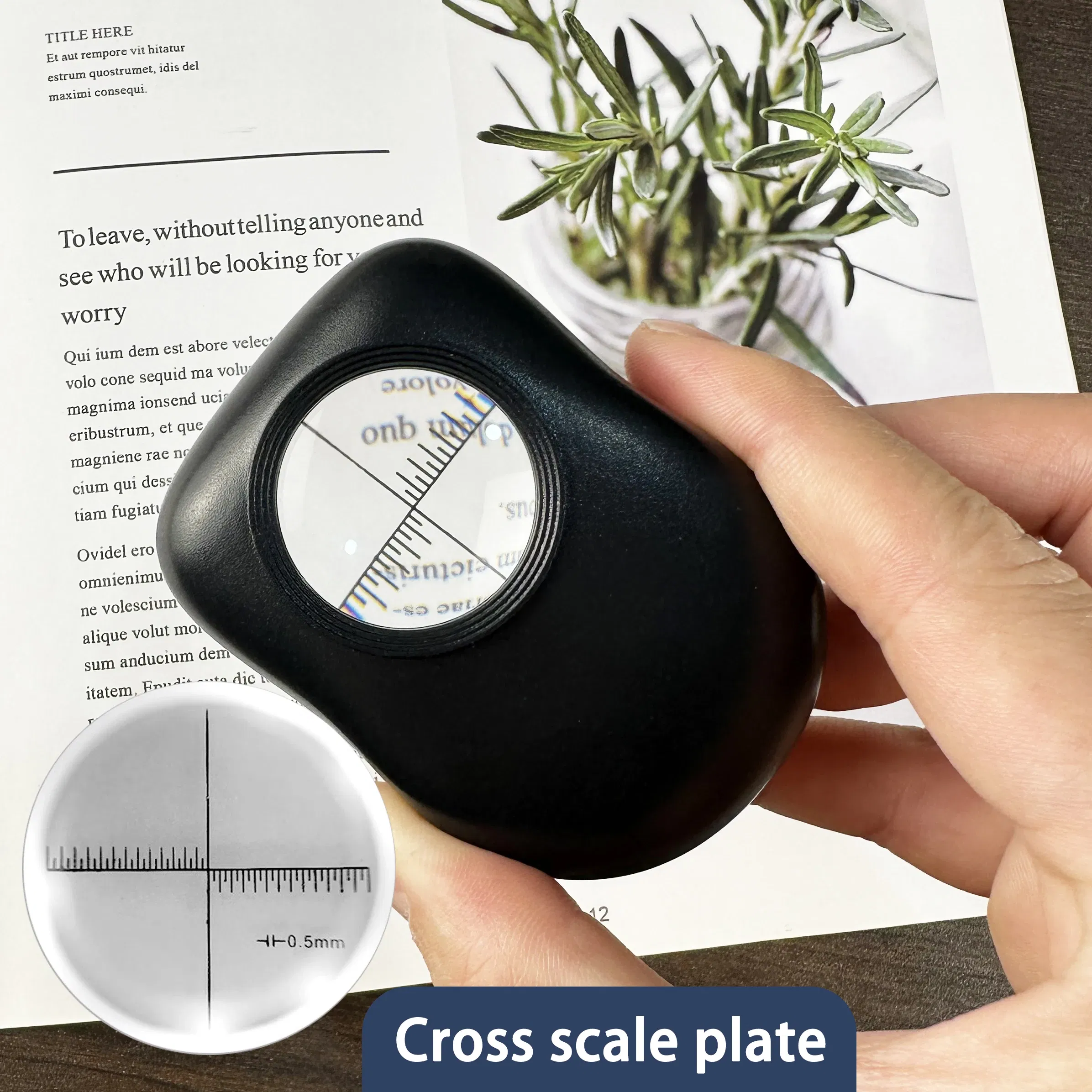 40X Double Glass Lens Magnifier with Bright LED Lights(3 Modes), Handheld Portable Jewelers Magnifying Glass for Coins Stamps