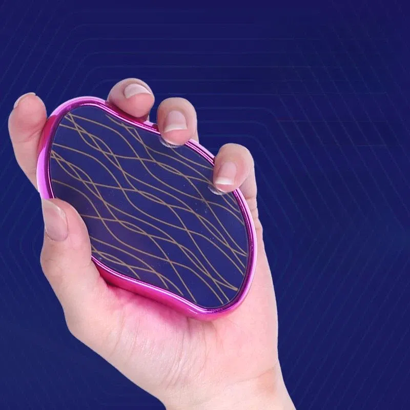 Color: PURPLE - Hot Crystal Physical Hair Removal Eraser Glass Hair Remover Painless Epilator Easy Cleaning Reusable Body Care Depilation Tool