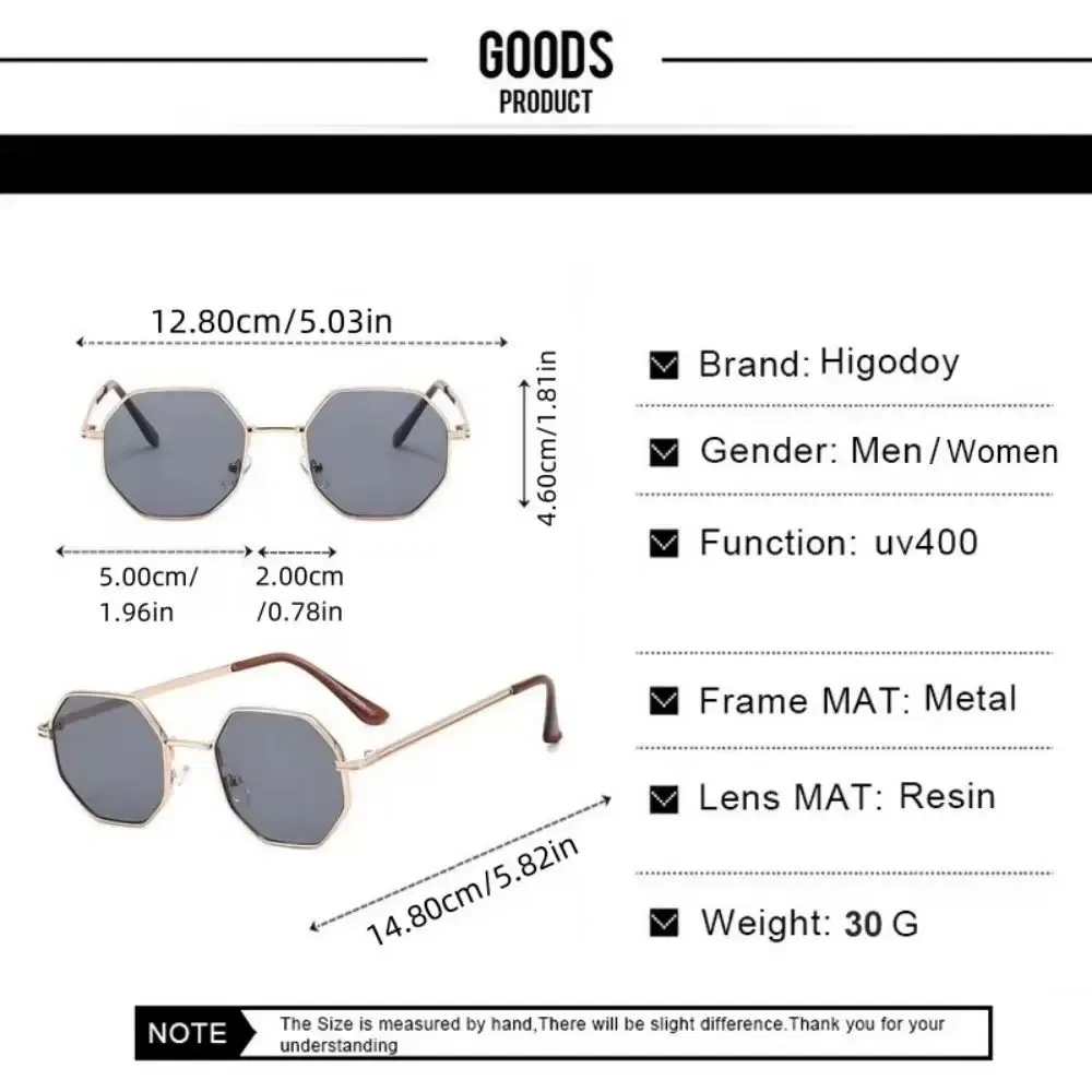 Fashion Retro Sunglasses Classic Metal Polygonal Sunglasses Sunglasses Octagon Glasses Fashion Retro Sunglasses Classic Metal Po