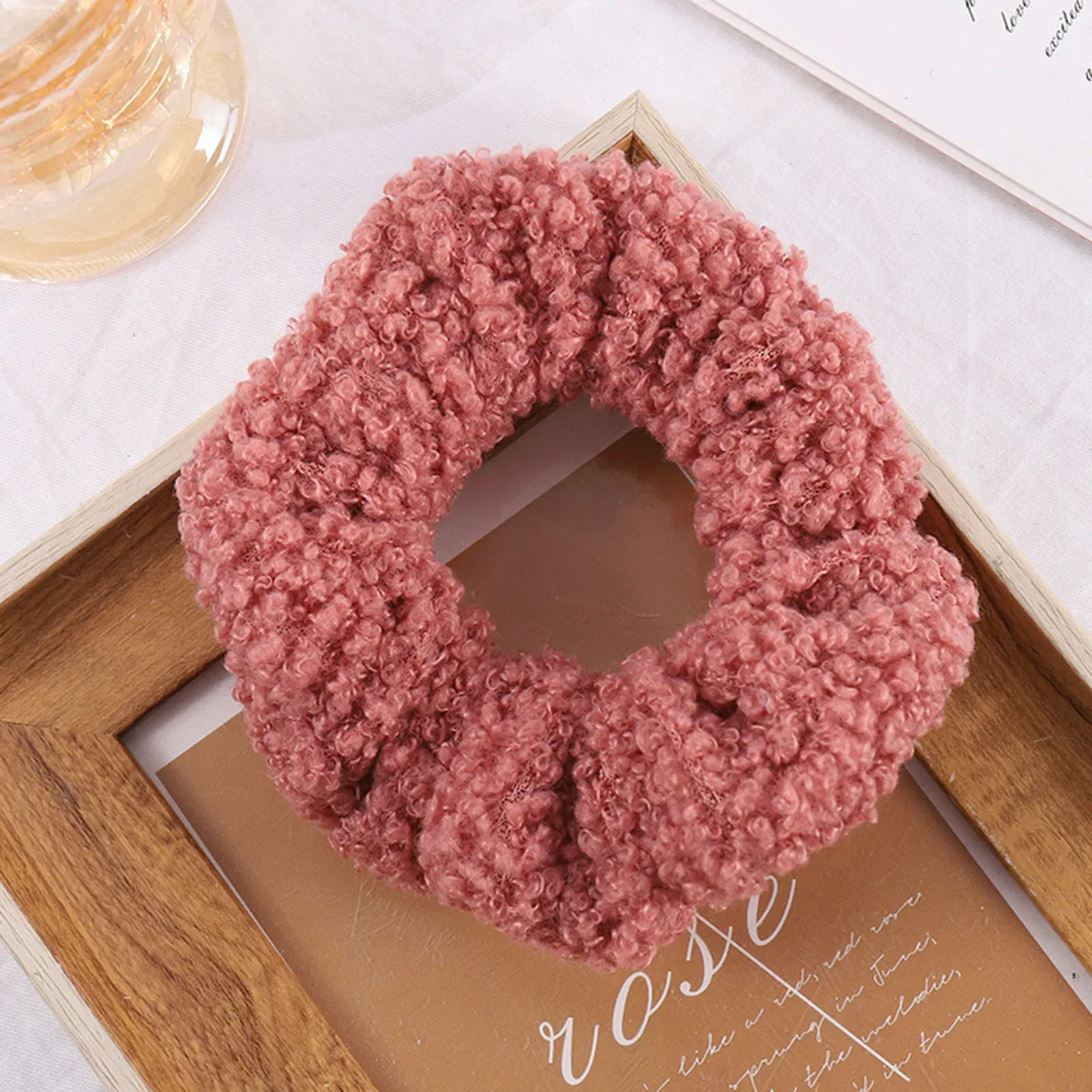 Color: black - Fabric Hair Ties Band Cute And Sweet French Large Intestine Circle Ponytail Hair Circle BB Clip Hair Accessory Head Bands