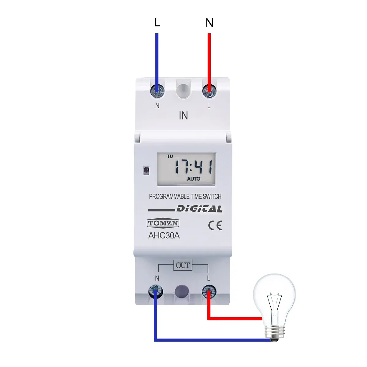 Size: L, Current Range: Current Range 1 - New type Din Rail 2 wire Weekly 7 Days Programmable Digital TIME SWITCH Relay Timer Control AC 220V 230V 12V 24V 48V 16A