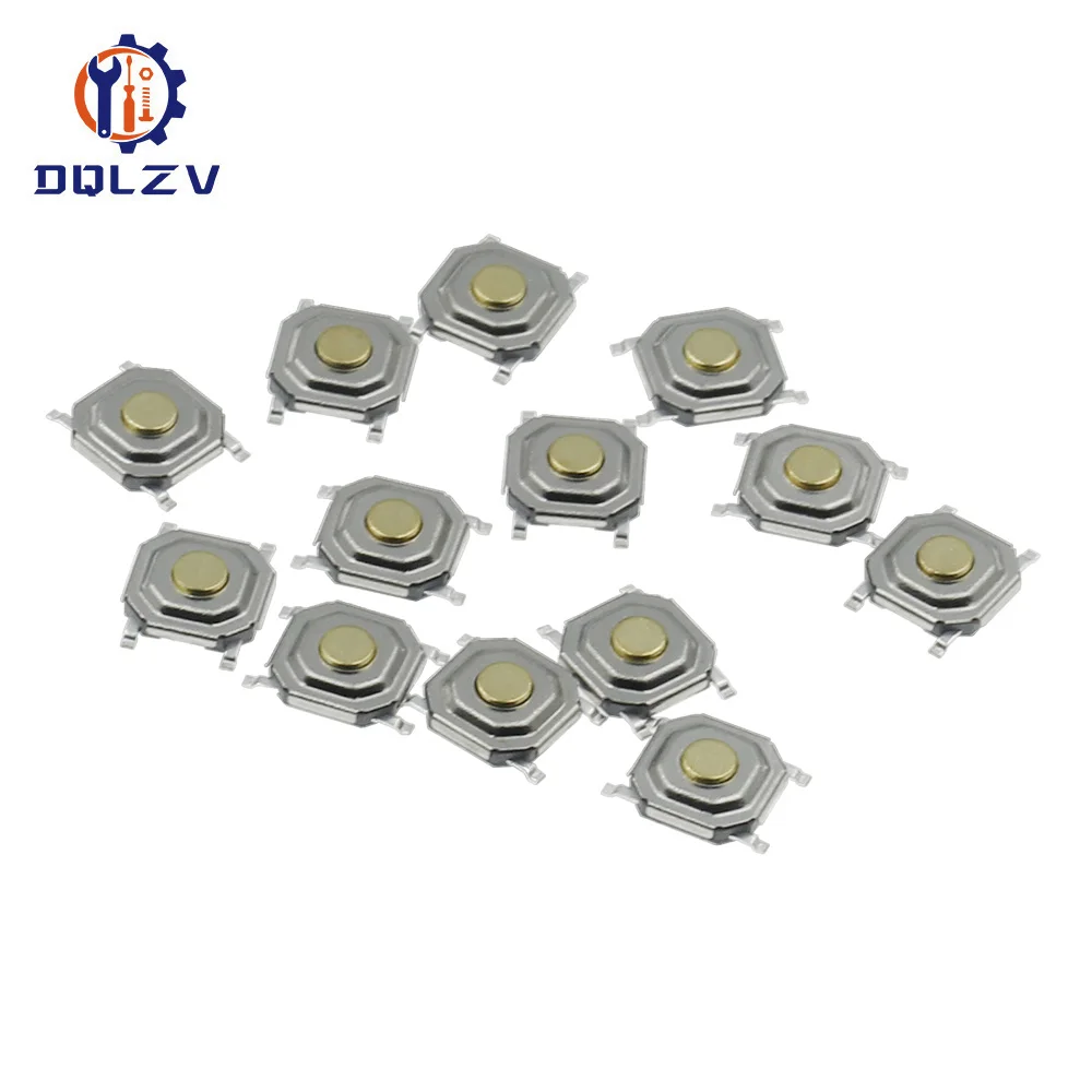 Size: 3XL - 12V 5.2*5.2*1.5mm 12V 0.5A 4 Pin SMT Push Button Switch Metal Tactile Micro Tact Touch Switch Copper Interruptor 4x4x1.5