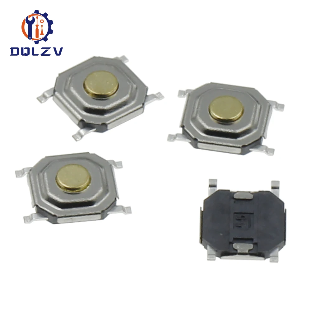 Size: 3XL - 12V 5.2*5.2*1.5mm 12V 0.5A 4 Pin SMT Push Button Switch Metal Tactile Micro Tact Touch Switch Copper Interruptor 4x4x1.5
