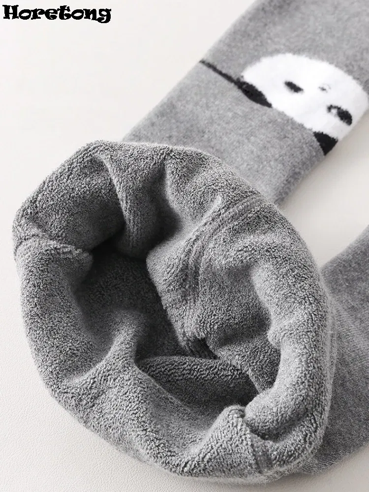 Color: black, Kid Size: 6M - Autumn Winter Thickened Baby Pantyhose A-class Girl Stocking Infant Toddler Knit Tights Cute Print High Waist Overall Legging