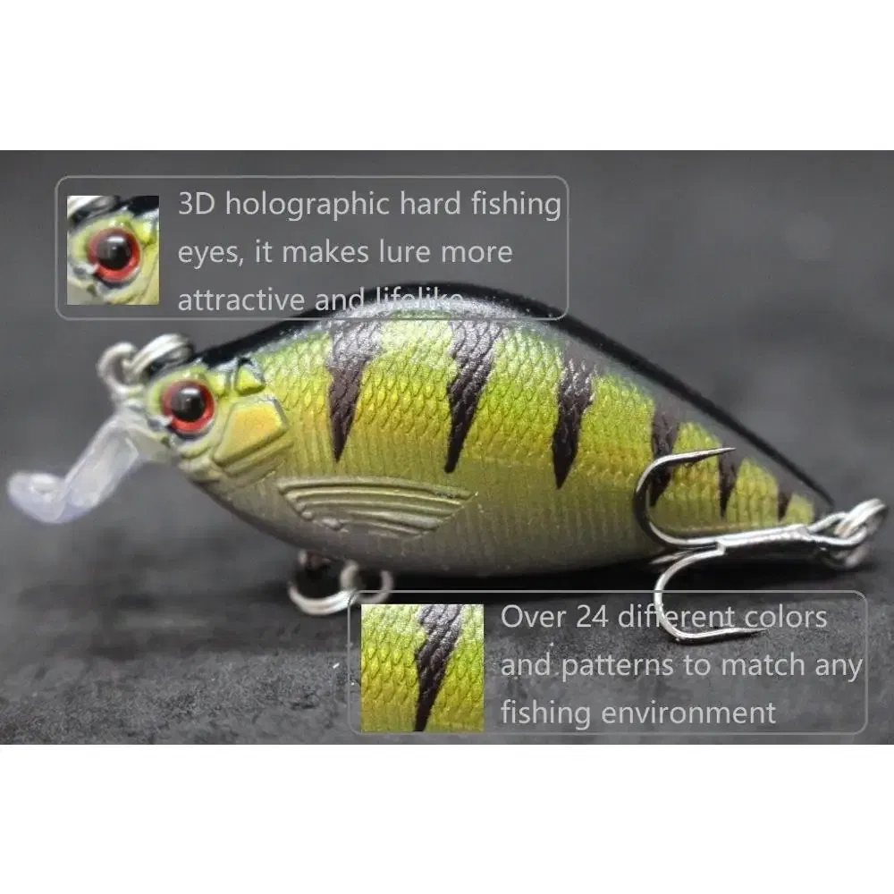 Color: Pink - wLure Fishing Lures 6.4cm 8.6g Crankbait Wobbler Hard Bait Pike Fishing Carp Artificial Bait 2023 Colors Fake Lure C503