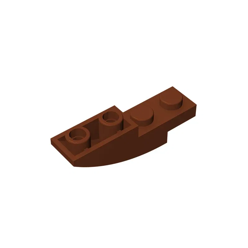 Color: Wood - Gobricks GDS-731 BRICK 1X4X1 INV. BOW compatible with lego 13547 children's DIY Educational Building Blocks Technical
