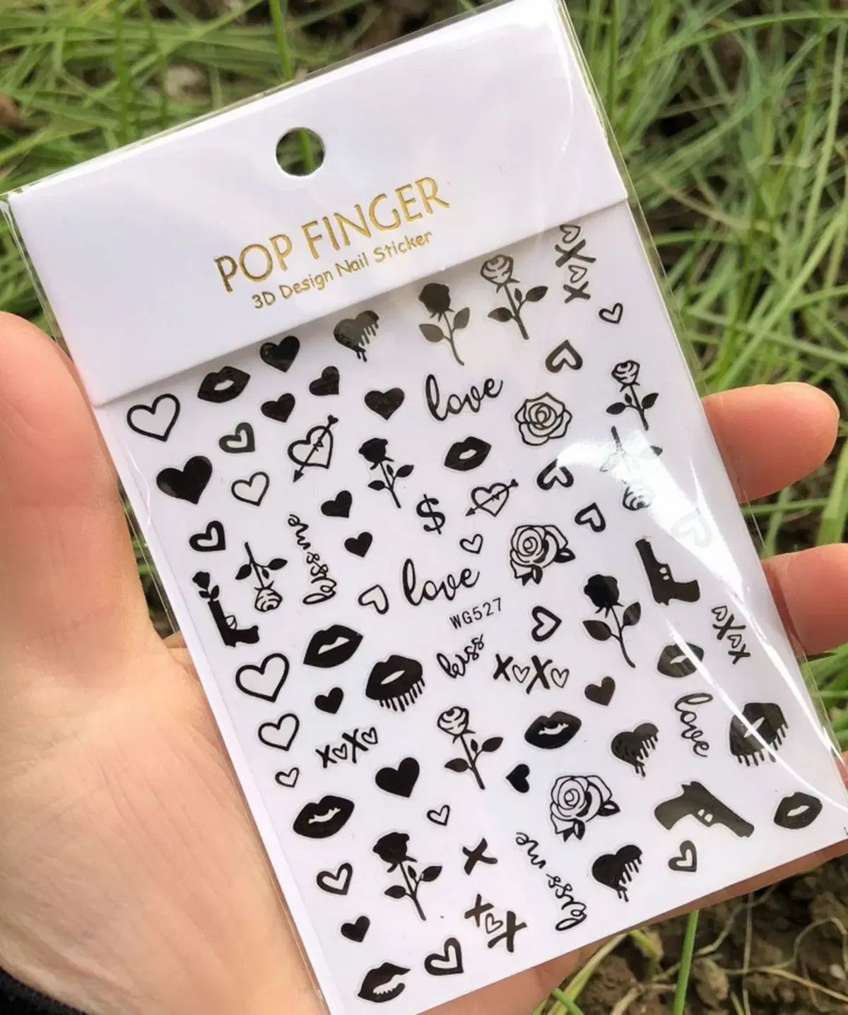 Color: Neo Chrome - 1PCS New English Alphabet Nail Stickers Multi-Color Laser Reflective Nail Slider Art Cool Text Nail Kit