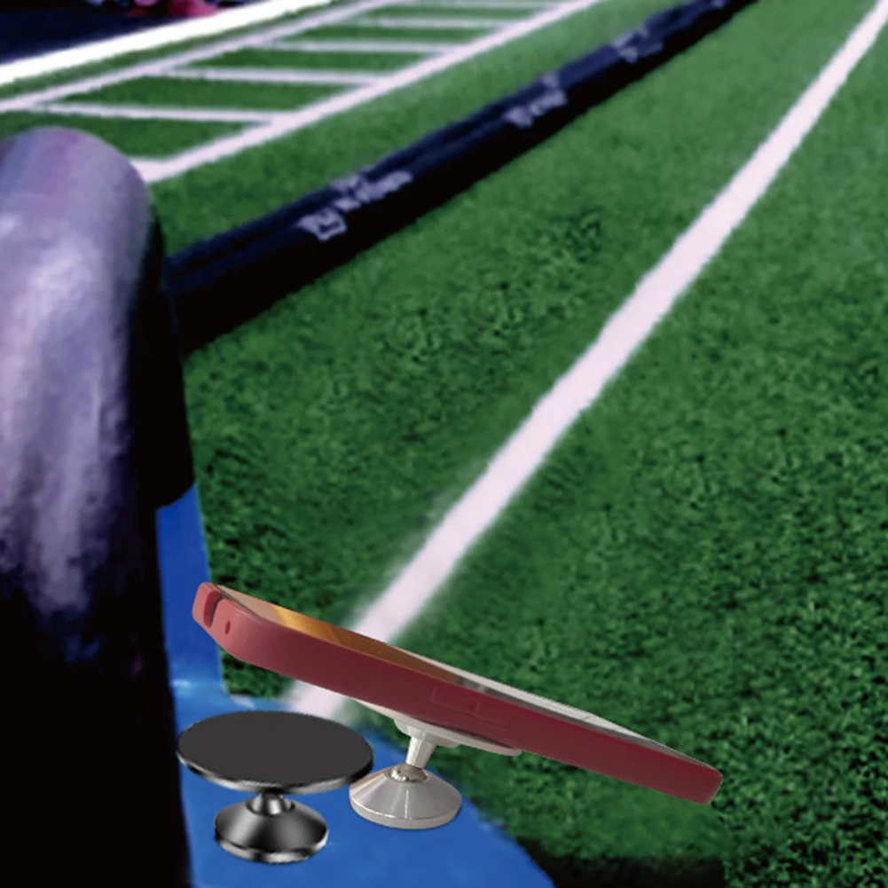 Color: green - Double-sided Magnetic Metal Phone Holder For Magsafe Dual Magnet Phone Mount Stand Universal GPS Mobile Phone Mount for iPhone