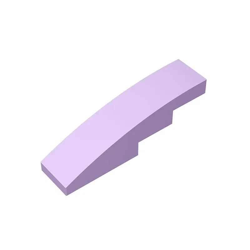 Color: Bright Green - Gobricks GDS-658  Slope, Curved 4 x 1 compatible with lego 11153 61678 pieces of children's DIY Educational Building Blocks