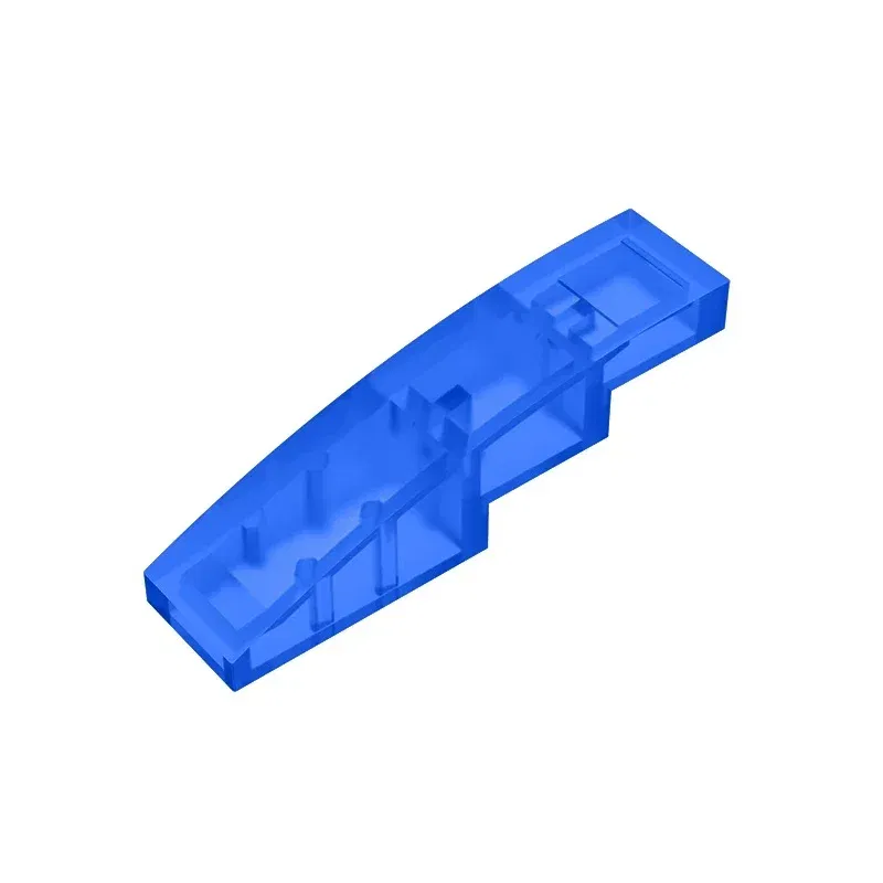 Color: Bright Green - Gobricks GDS-658  Slope, Curved 4 x 1 compatible with lego 11153 61678 pieces of children's DIY Educational Building Blocks