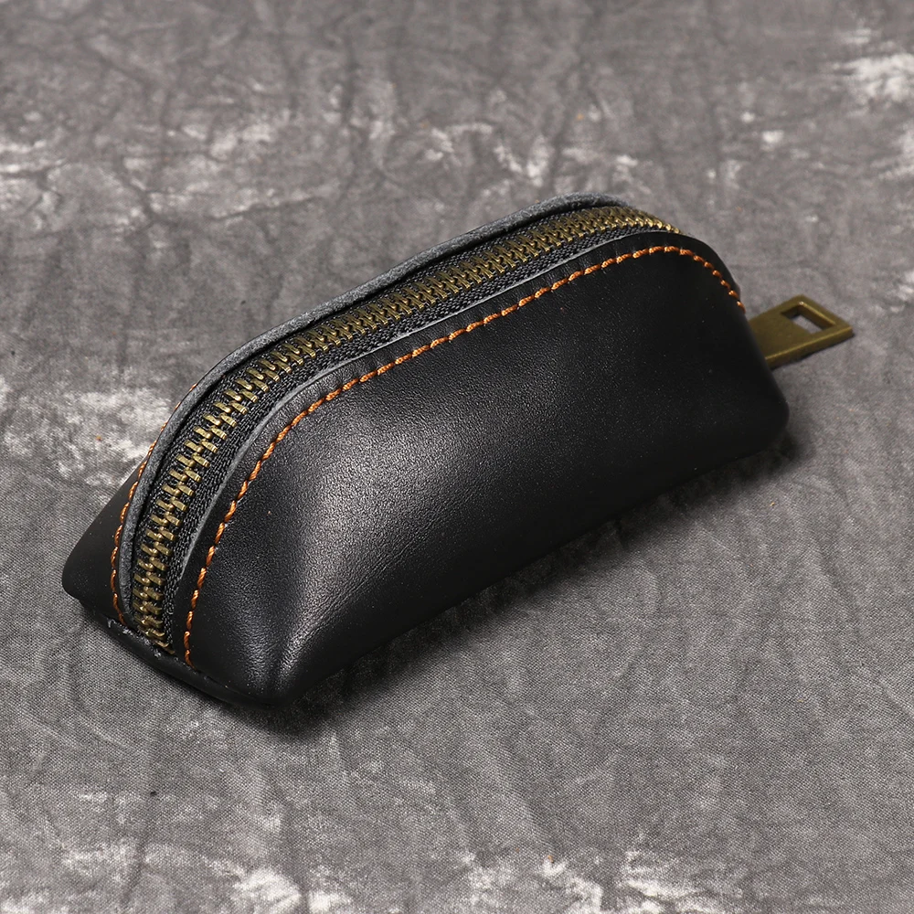 Color: Brown, Ships From: CHINA - LUOKIR New Men's Genuine Leather Coin Purse, Women's Crazy Horse Leather Key Pouch, Multifunctional Cowhide Clutch Storage Bag.