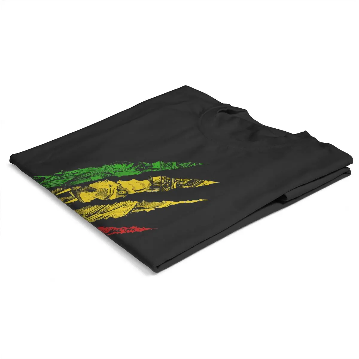 Color: black, Size: XL - Rasta Design Polyester TShirts Warrior Lion Of Judah King Rasta Reggae Jamaica Roots Distinctive Homme T Shirt