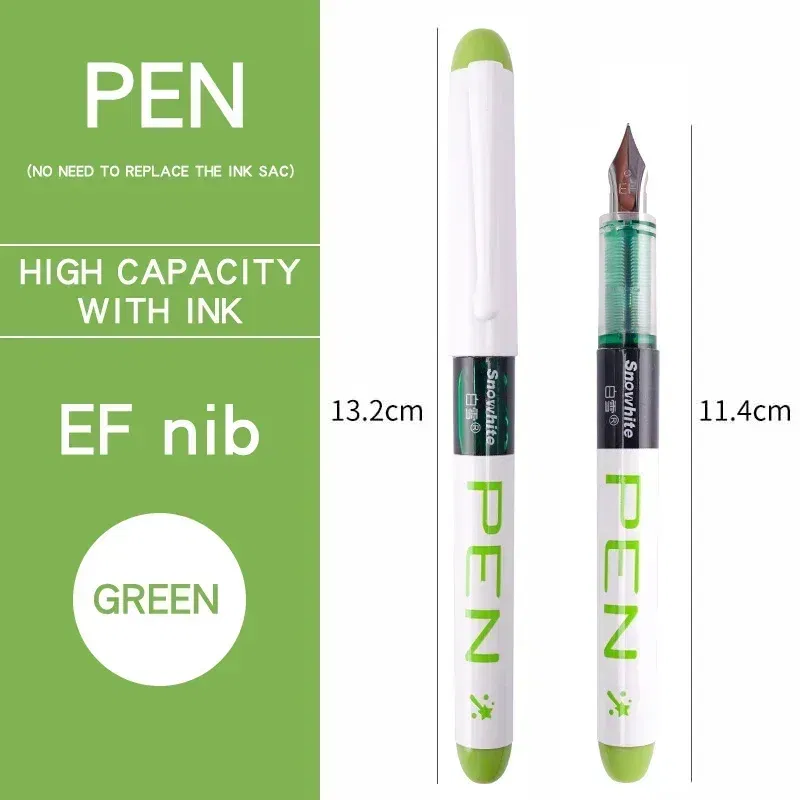 Color: Orange - 0.5mm F /0.38mm EF Extra Fine Nib Disposable  Classic Fountain Pens For Writing  For Student Office Painting & Creative Projects