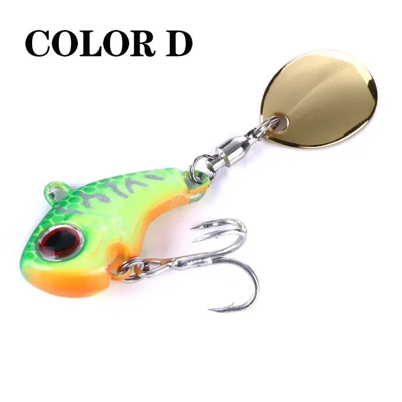 Color: Burgundy, Size: 40mm, Ships From: CHINA - 1Pcs Rotating Metal VIB vibration Bait Spinner Spoon Fishing Lures 8g/16g/21g Jigs Trout Wobbler Fishing Hard Baits Tackle Pesca