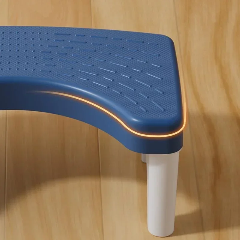 Color: Blue - Anti-slip Toilet Stool Squatty Potty Toilet Footstool Cadeiras Bathroom Tools for Pregnant Woman Children Adult Men Old People