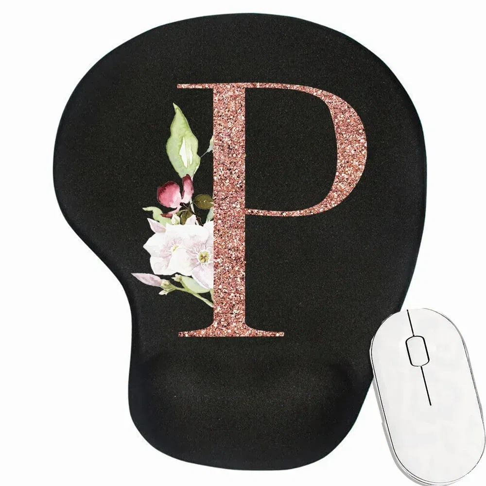 Color: Orange - Mouse Pad Desk Mat for PC Laptop Ergonomic Non-Slip Mousepads Wrist Pad Rose Gold Series Office Accessories Mouse Mats