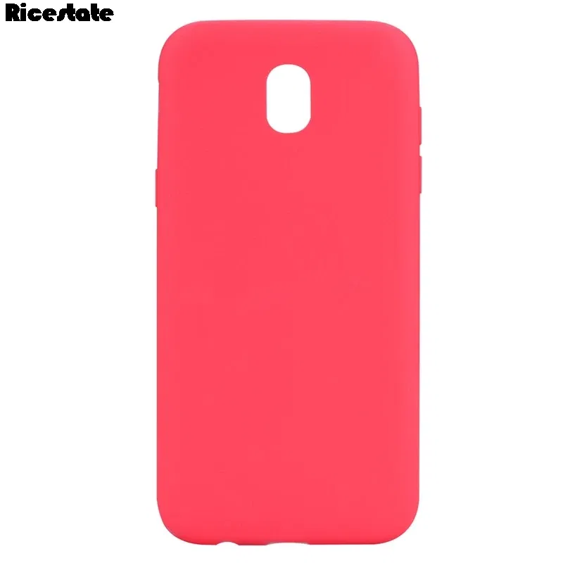 Color: Red, Material: PE - Solid color Case For Samsung Galaxy J5 J530 J3 J330 J7 2017 J730 J4 J6 Plus J8 2018 European version Matte Silicone soft case