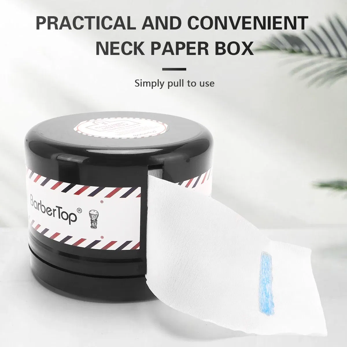 Barbertop Hair Neck Strip Paper Case Barber Neck Paper Roll Holder Disposable Tissue Collar Tape Box Hairdressing Accessories