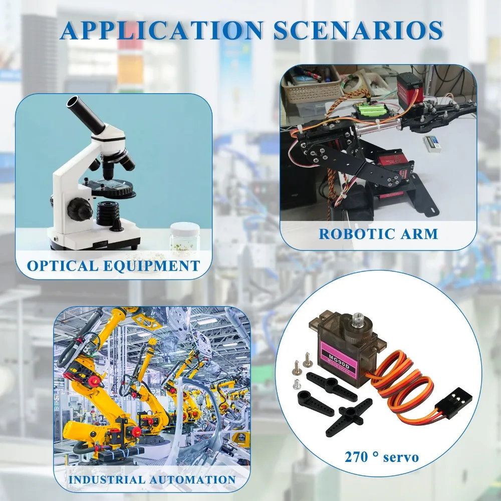 Color: black - MG90D 10/20/30/40/50Pcs Micro Digital Servo Motor Full Metal Gear 180/270/360 Degree For RC Airplane Helicopter Car Boat Model