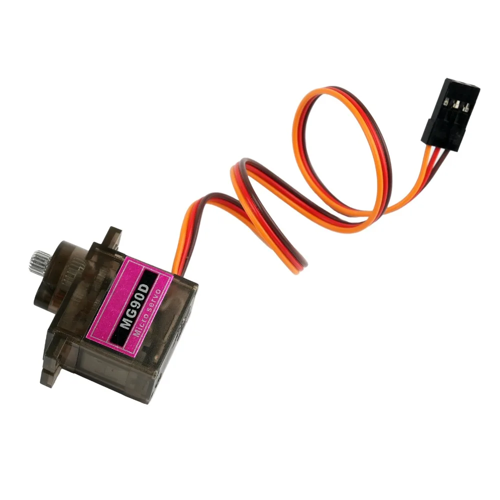 Color: black - MG90D 10/20/30/40/50Pcs Micro Digital Servo Motor Full Metal Gear 180/270/360 Degree For RC Airplane Helicopter Car Boat Model