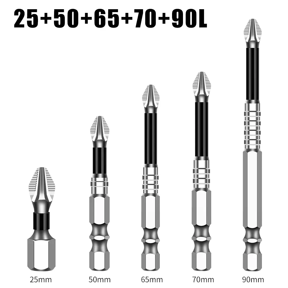 Color: Ivory - K5 Non-slip High Hardness Bit S2 Strong Magnetic 5A Black Non-slip Cross Head Electric Drill Electric Screwdriver Bit