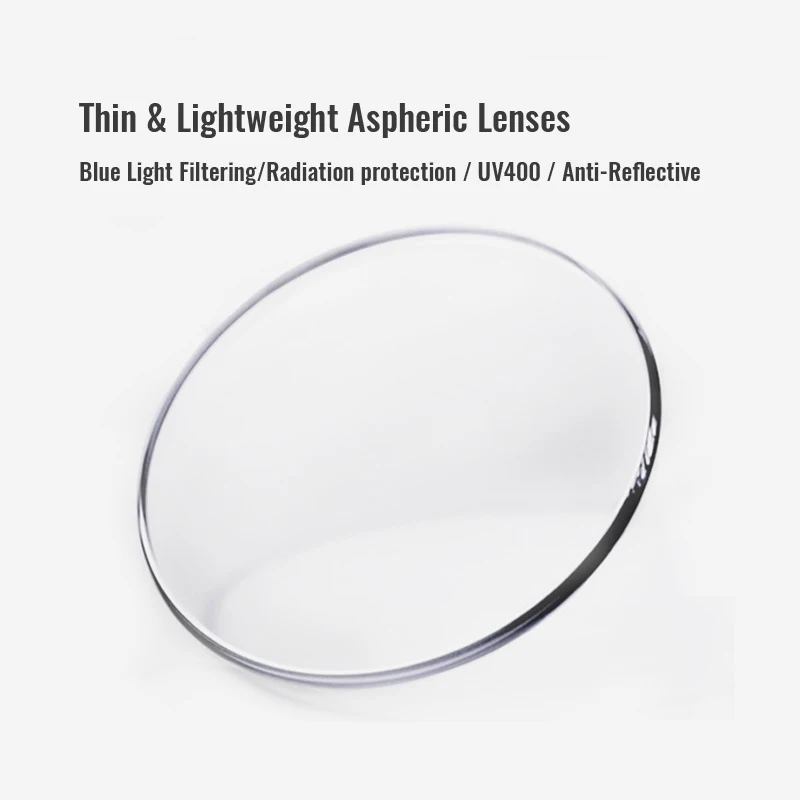 Lenses Color: Transparent, Lens Index: 1.67 - Toketorism Anti Blue Light Lenses Resin Aspheric Glasses Lens Prescription Computer Glasses