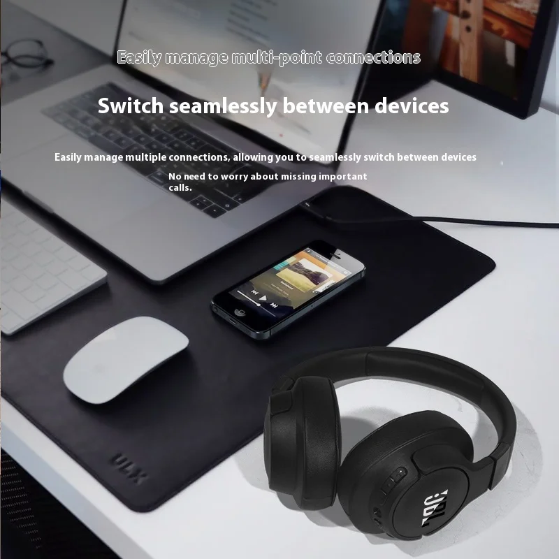 Color: Brown - 100%Original  JBL TUNE 770NC Bluetooth Wireless Headset Noise Reduction Headphones 55 hours of battery life Bluetooth 5.0