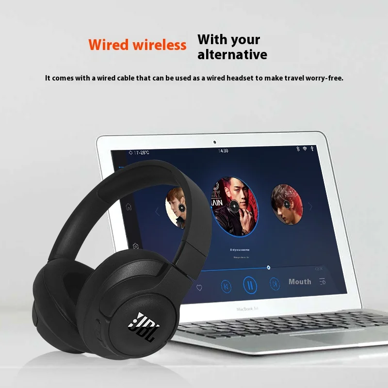 Color: Brown - 100%Original  JBL TUNE 770NC Bluetooth Wireless Headset Noise Reduction Headphones 55 hours of battery life Bluetooth 5.0