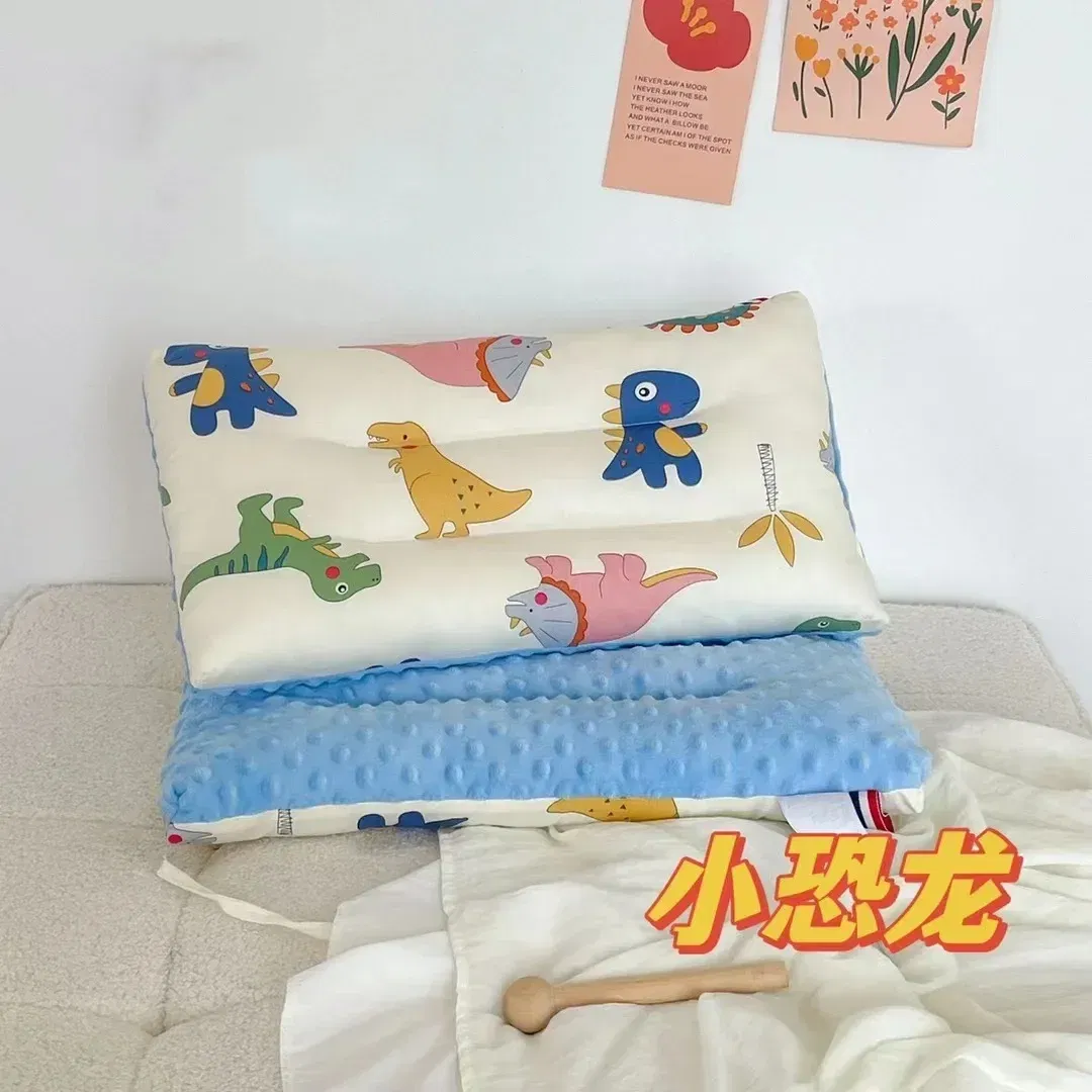 Color: GRAY - Soft baby pillow Comfortable velvet newborn pillow Baby sleep headrest Breathable baby pillow Mom's Love