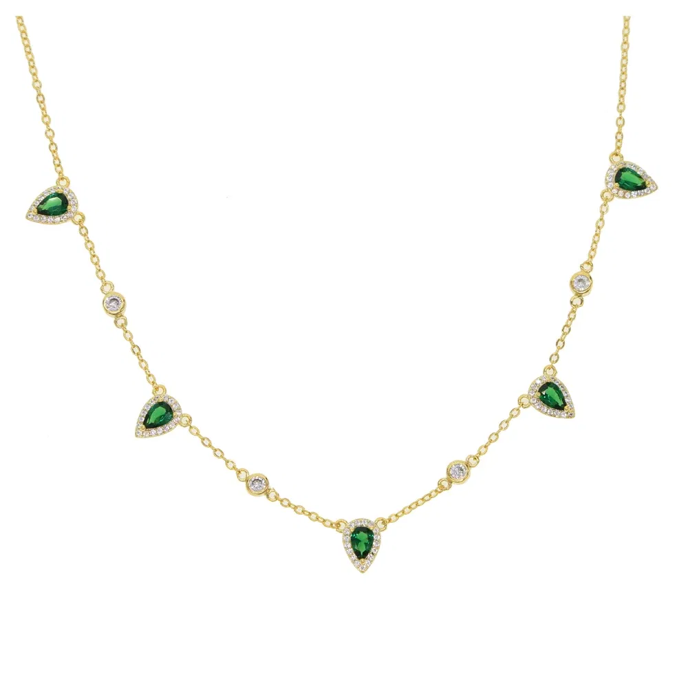 Metal Color: Pure Gold Color - Bohemia NEWest gold color Pink stone statement chain necklace choker fashion jewelry for women elegance gift stylish jewelry