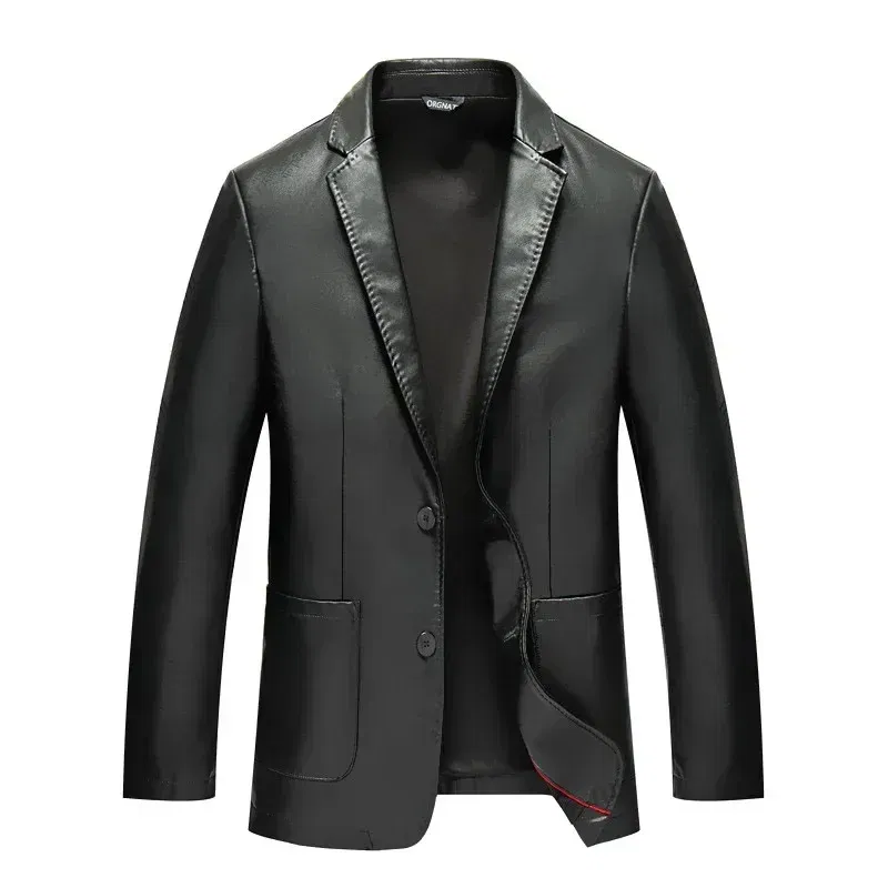 Color: SKY BLUE, Size: XXL - QYLVAWOY Genuine Leather Jacket Men Short Black Leather Coat Male Real Sheepskin Leather Jackets Jaqueta Masculina Men's Clothes