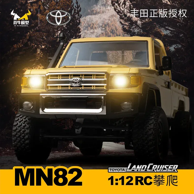 Color: Red - MN82 1:12 Full Scale MN Model RTR Version RC Car 2.4G 4WD 280 Motor Proportional Off-Road RC Remote Control Car For Boys Gifts