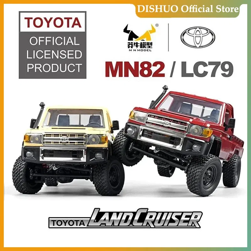 Color: Red - MN82 1:12 Full Scale MN Model RTR Version RC Car 2.4G 4WD 280 Motor Proportional Off-Road RC Remote Control Car For Boys Gifts