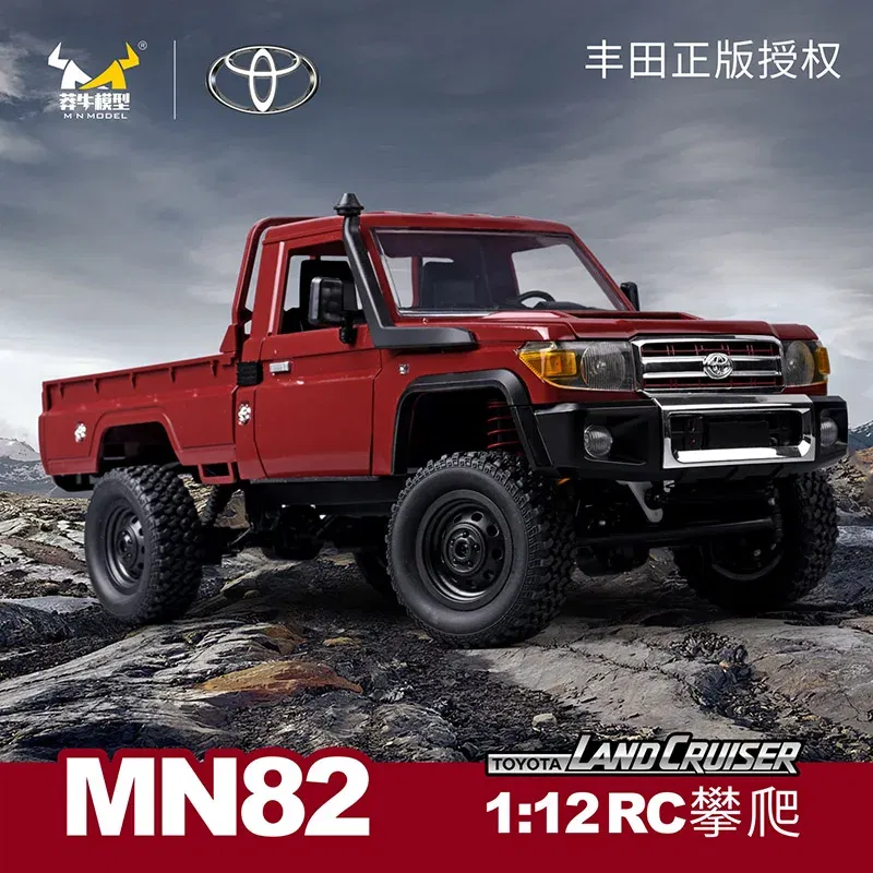 Color: Red - MN82 1:12 Full Scale MN Model RTR Version RC Car 2.4G 4WD 280 Motor Proportional Off-Road RC Remote Control Car For Boys Gifts