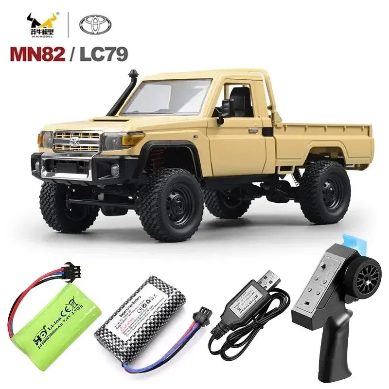 Color: Red - MN82 1:12 Full Scale MN Model RTR Version RC Car 2.4G 4WD 280 Motor Proportional Off-Road RC Remote Control Car For Boys Gifts