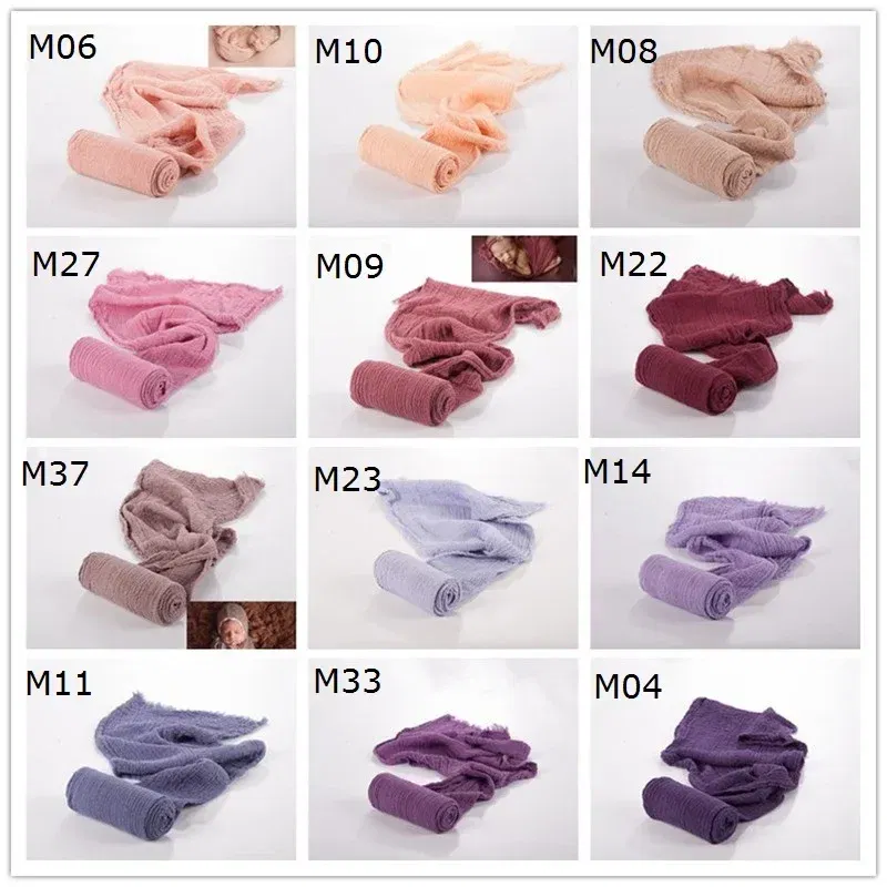 Color: SKY BLUE - Newborn Photography Props Wrap Baby Blanket Soft Stretchable Cotton Swaddling Photography Backdrop Babies Accessories