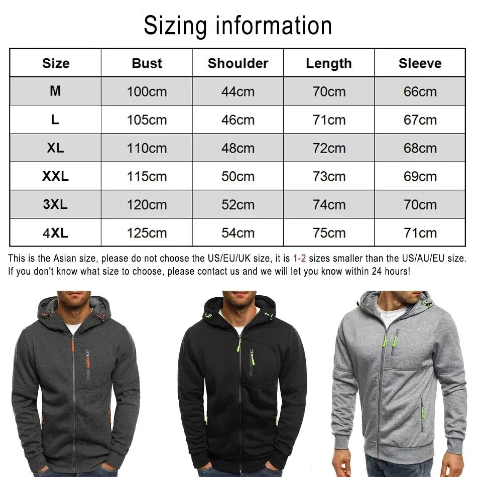 Color: Beige, Size: XXL - Men's Hooded Jacket with Pocket Zipper, Customized Image Text with Personalized Logo, Casual Sports Streetwear, Men's Wool Sweat