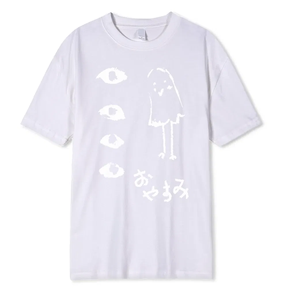 Color: WHITE, Size: S - Oyasumi PunPun Modal Print T-Shirts Funny Anime Streetwear Camisetas Men Women Short-sleev Fashion Harajuku Cartoon Tee Shirt