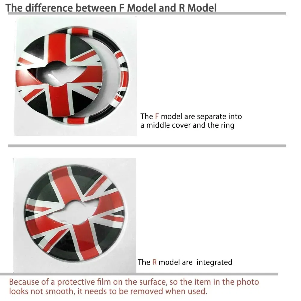 Color Name: Transparent - Steering Wheel Decal Graphics Cover Smooth Surface For Mini Cooper Clubman Countryman F54 F55 F56 F60 R55 R56 R57 R60