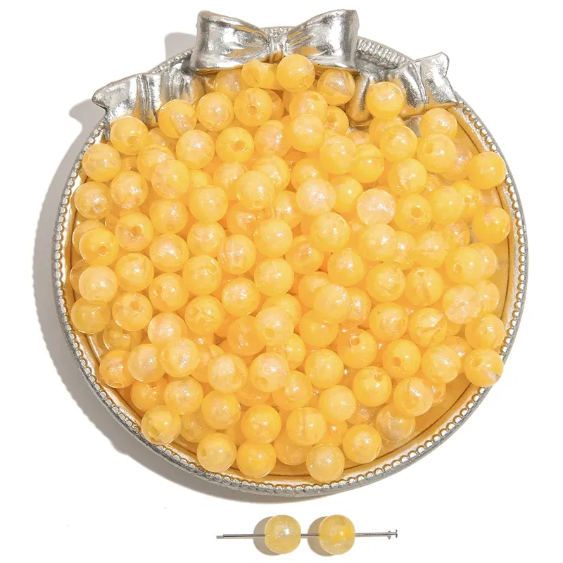 Color: Blue, Ships From: CN - 20/50pcs 8/12mm Acrylic Round Pearl Luster Beads for Earring Necklace Keychain DIY Jewelry Making