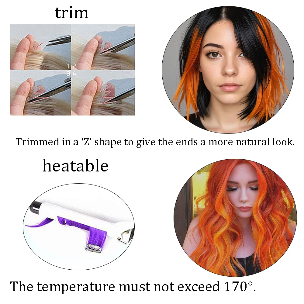 Color: FS1B/99J, Stretched Length: 22INCHES - 12-Pack 22" Long Heat Resistant Women's Clip-In Hair Extensions - Durable BB Clip, Natural Look, Trimmable, Easy to Style