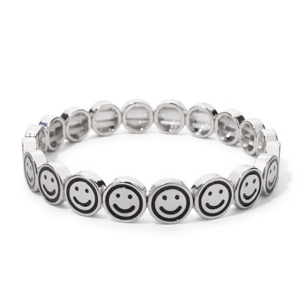 Metal Color: Black Zinc Plated, Ships From: CHINA, Diameter: 50-52mm - 2024 New Rhinestone Happy Bangle For Women Diamond Hand Accessory