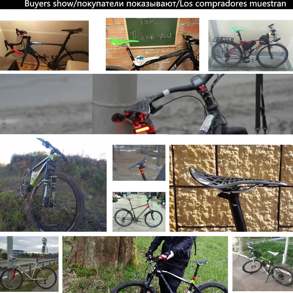 Color: Red - VXM Bicycle saddle Road Bicycle Mountain bike saddle Cycling Breathable Spider Ergonomic Hollow Front seat Mat Bicycle parts