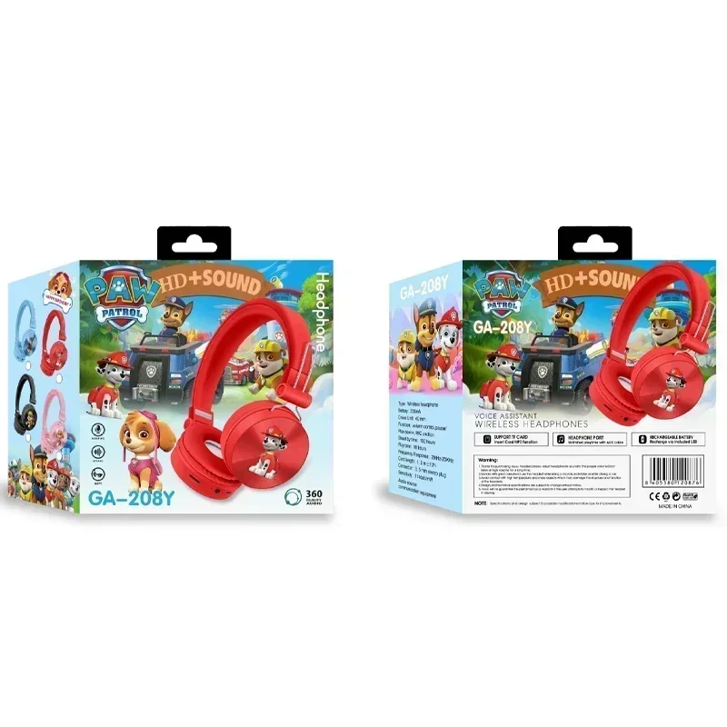 Color: black - Paw Cartoon Patrols Chase Skye 5.0 Bluetooth Headset Folding Series Wireless Sports Wireless Headset Cartoon Earphones Gift